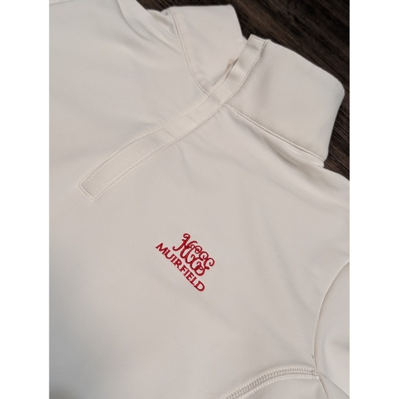 Peter Millar Muirfield Embroidery Womens Golf Quarter Zip White Size Medium - Picture 4 of 6